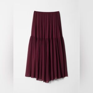 & Other Stories Chiffon Tiered Maxi Skirt